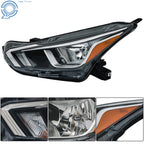 Headlight Assembly for Nissan Versa SV (2020–2021) Halogen Chrome Clear Lens