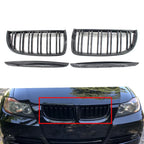 Dual Slat Front Kidney Grille for BMW 3-Series E90 E91 (2005-2008)