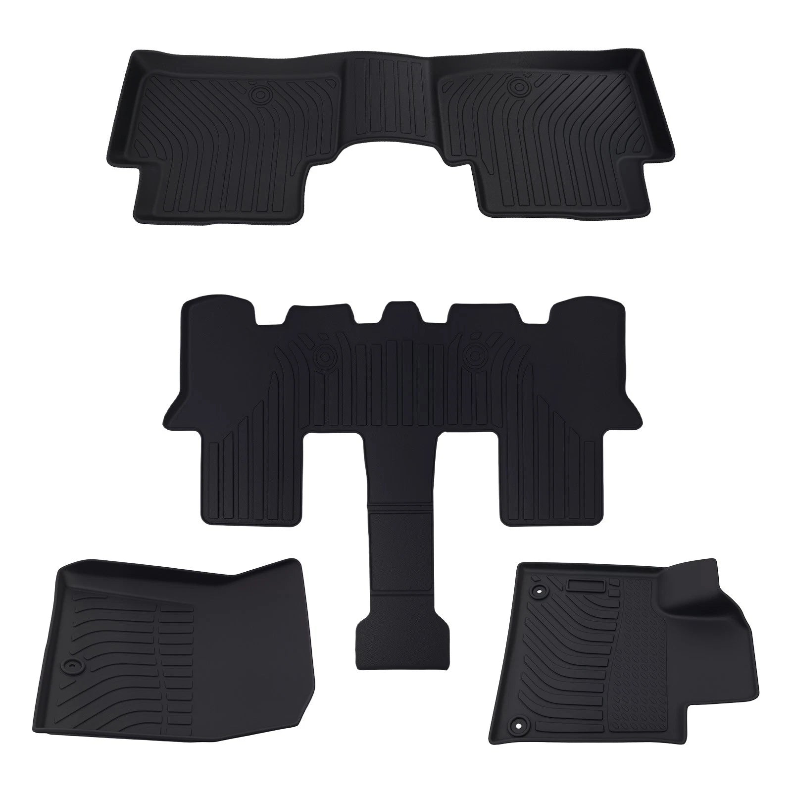 Set of 4 All Weather Floor Mats for Kia Sorento (2021–2025) Black TPE