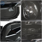 Right Side Halogen Headlight for Jeep Cherokee (2014-2018) Black Clear