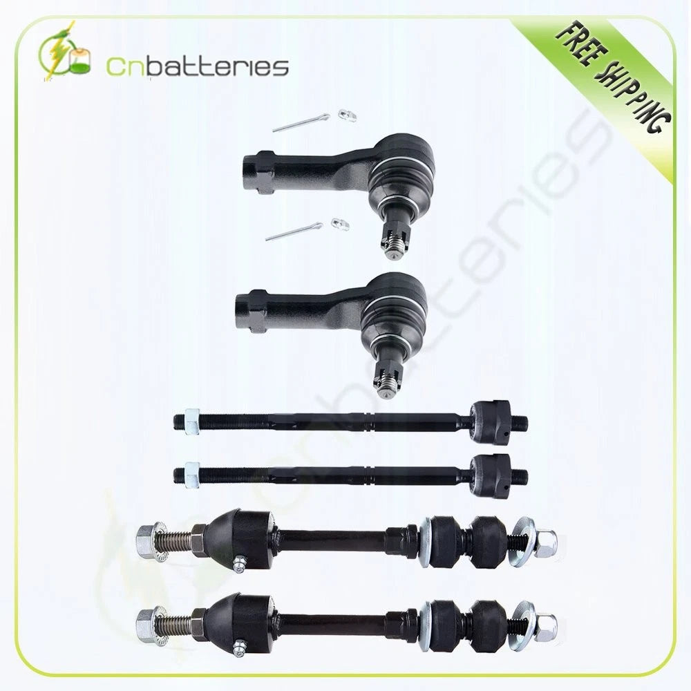 6Pcs Front Tie Rod End & Stabilizer Bar Link Kit for Ford F-150
