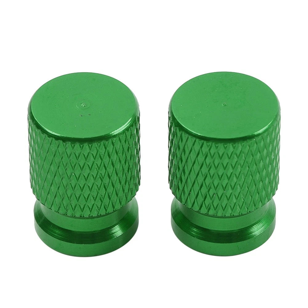 Set of 4 Tire Valve Caps for Car Motor Rim Vent (Universal) - Green