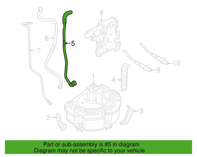 Genuine OEM Evaporative Emissions System Lines 5C0201160B for VW Audi