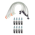 Denso 8mm Wire Set & 8 Iridium Power Spark Plugs for Ford Mercury 5.0 V8 (–)
