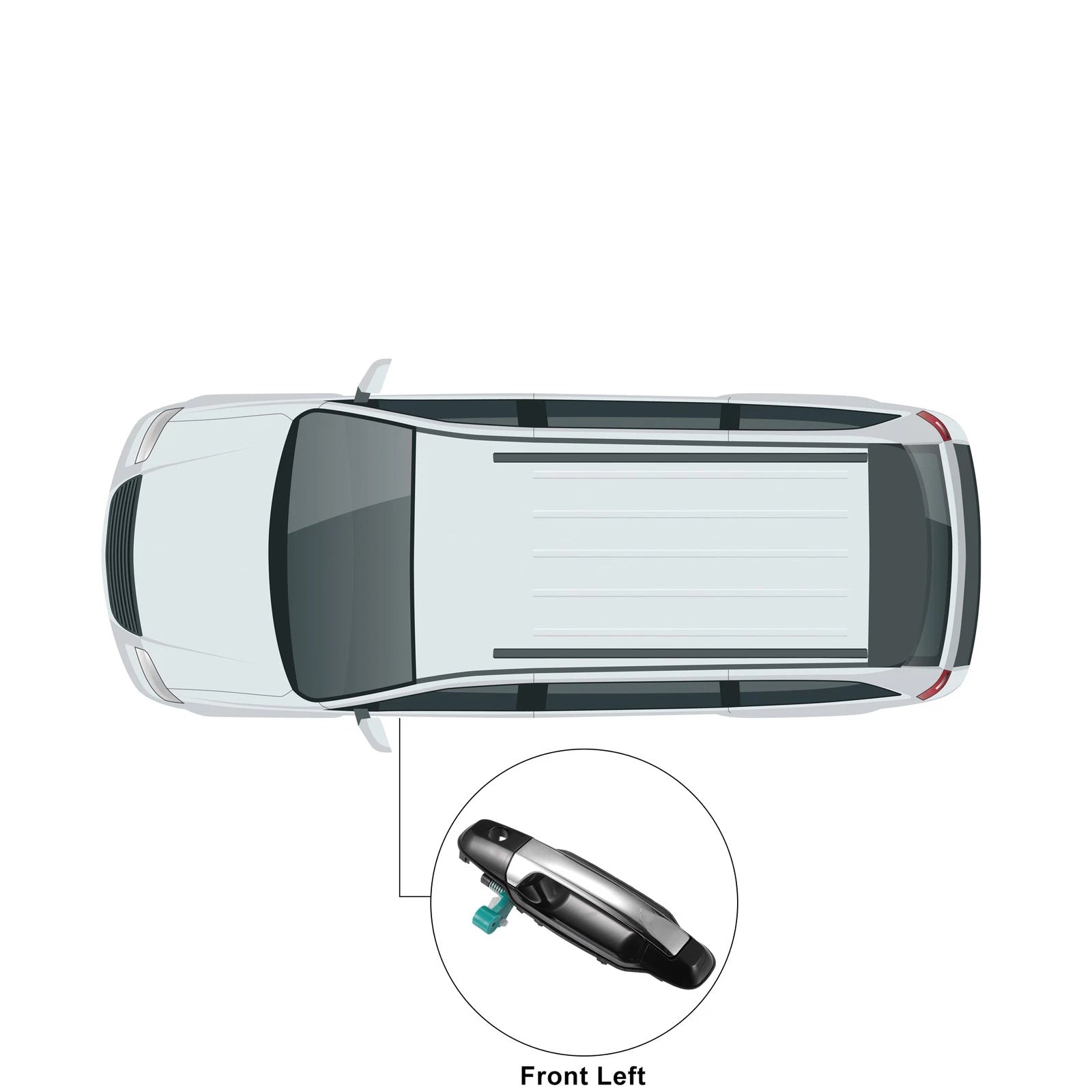 Front Left Outside Door Handle for Kia Sorento EX (2003–2006)