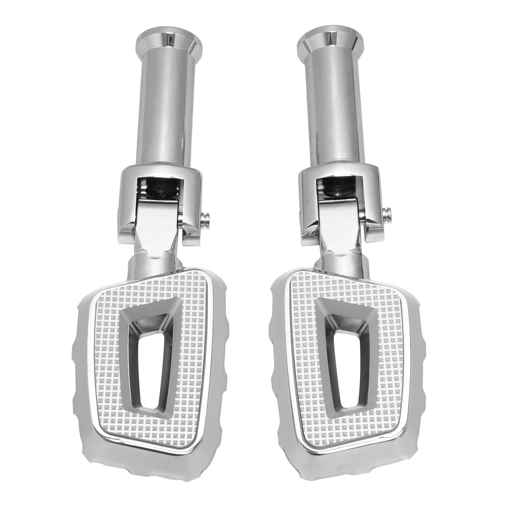 Chrome Passenger Footpegs with Brackets for Harley Softail Low Rider (2018–2025)