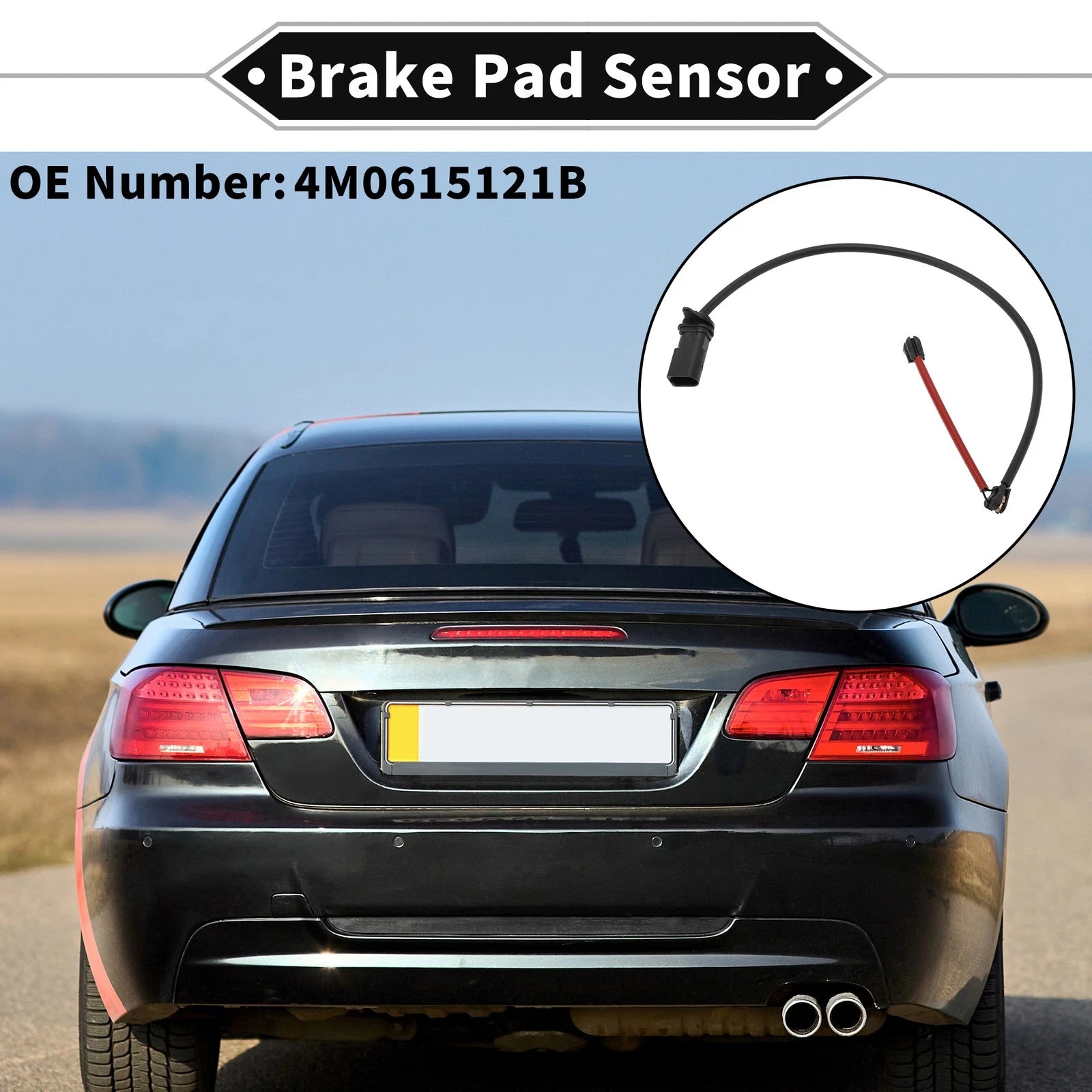1pc Brake Pad Wear Sensor for Audi RS6 Avant (2021–2023) No. 4M0615121B