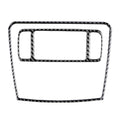 Carbon Fiber Central Control Radio Panel Cover for Dodge Journey (2011–2018)