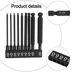 Set of 10 Magnetic Screwdriver Bits for