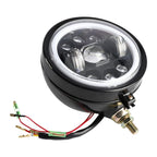5.75" Headlight Lamp 9-Bulbs #83 Black for Motorcycle (Universal)