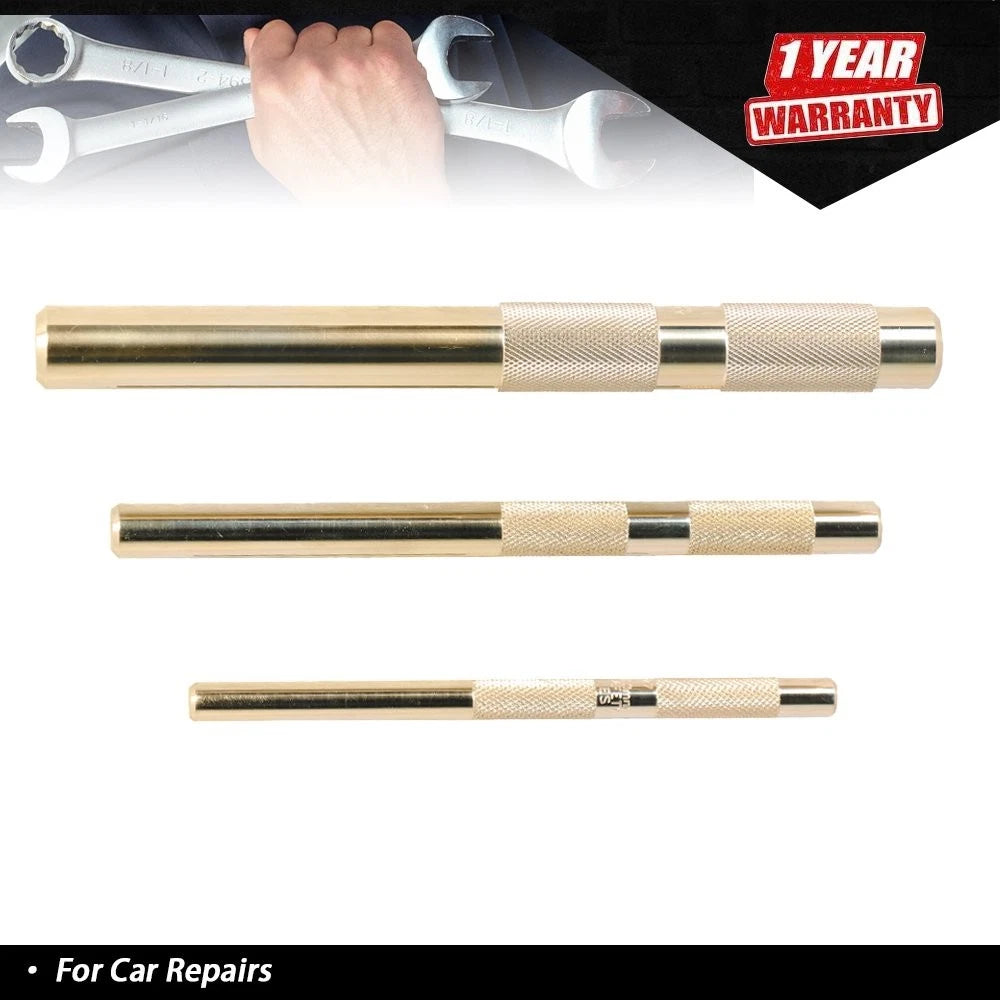 Set of 3 Brass Drift Punches 3/8" 1/2" 3/4"