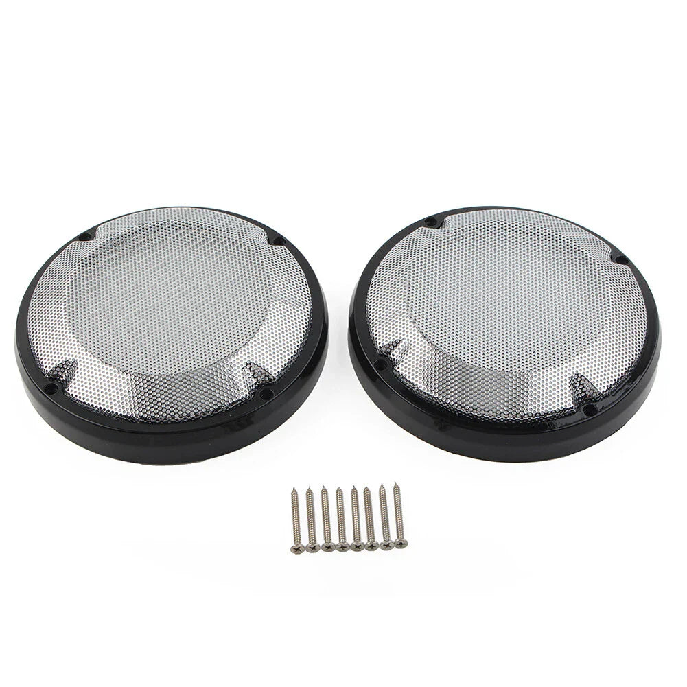 6.5" Saddlebag Lid Speaker Grill Covers for Harley Touring Electra Glide (83-20)