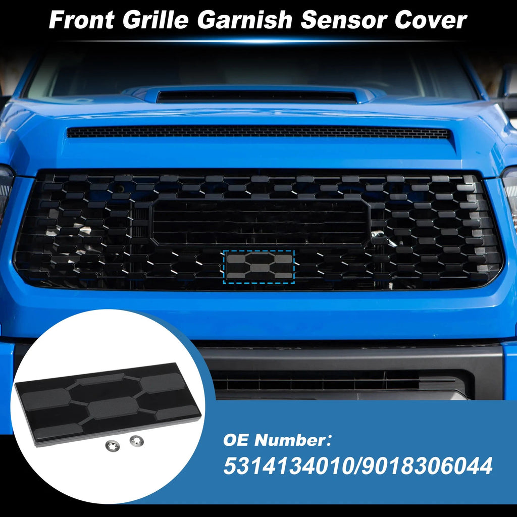 Front Grille Garnish Radar Sensor Cover for Toyota Tundra TRD PRO (2018–2021)