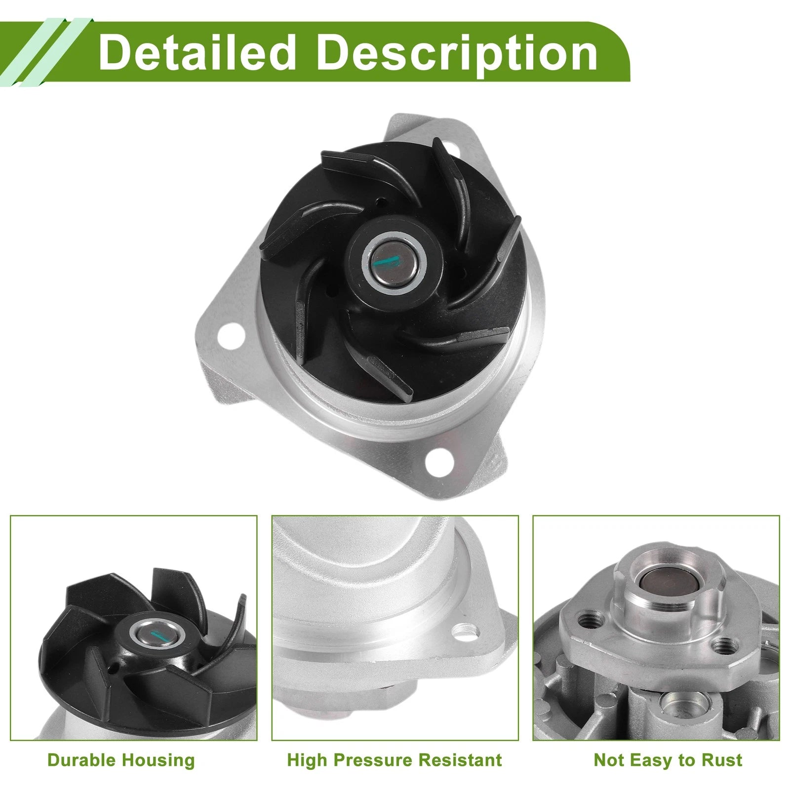 Engine Water Pump for Audi Q7 (2006–2010) No. 022121011A Cooling Pump