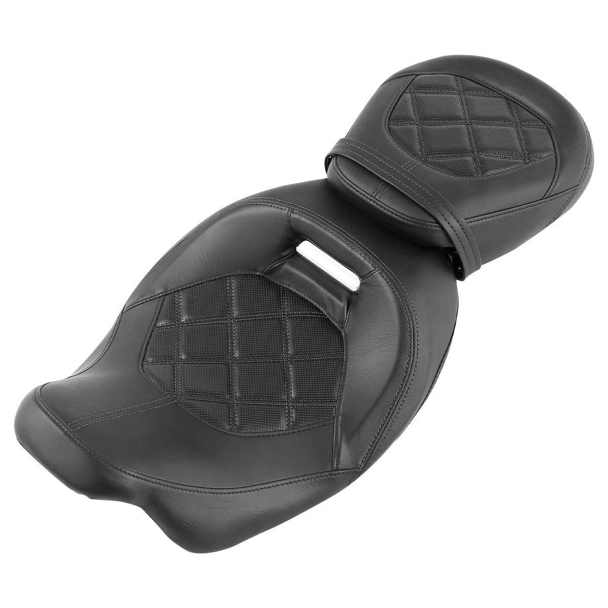 Black Driver Passenger Seat for Harley CVO Electra Road Glide FLHT FLHR (2009–2023)