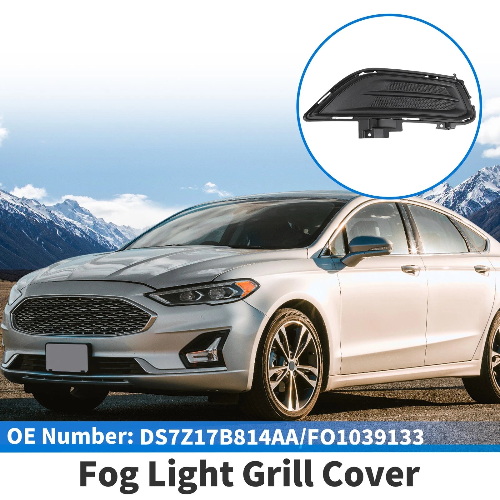 1 Pc Fog Light Grill for Ford Fusion (2013–2016) No.DS7Z17B814AA ABS