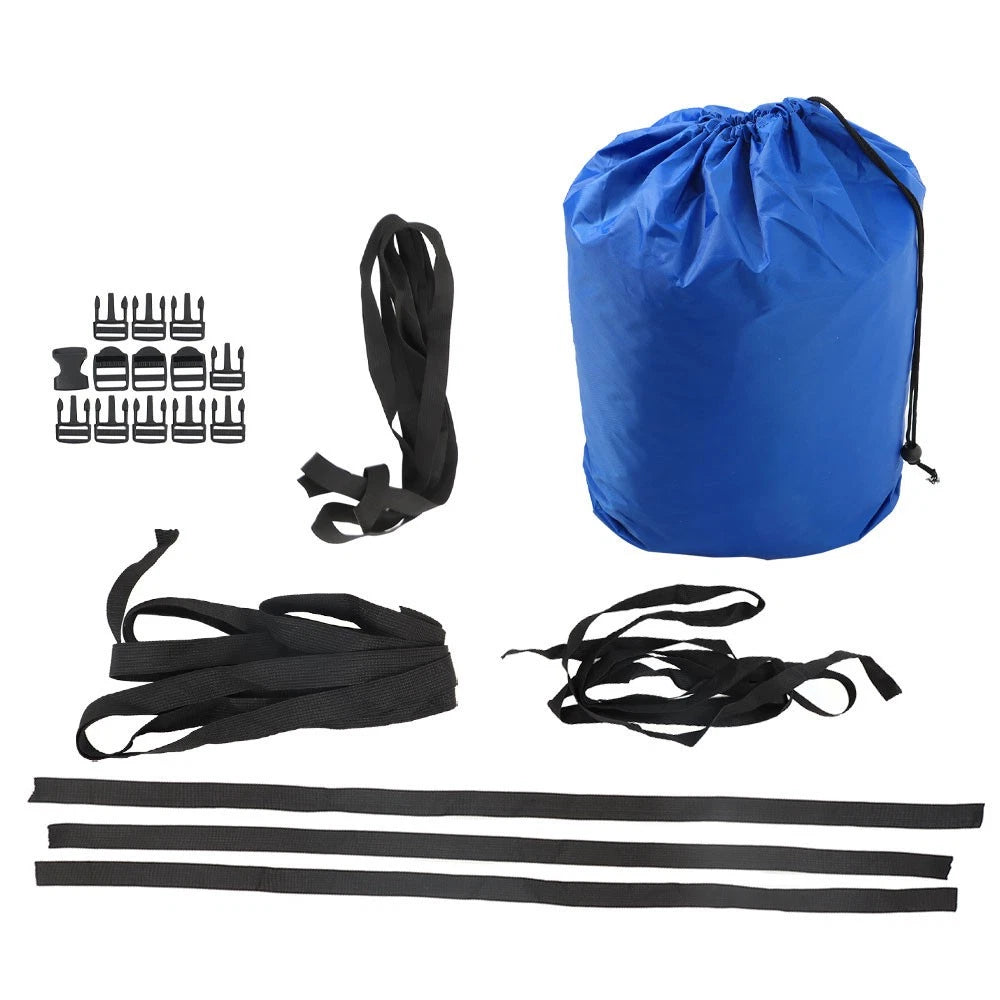 17FT-20FT Heavy Duty Blue Boat Cover for Protection Against Rain, Snow, Dust