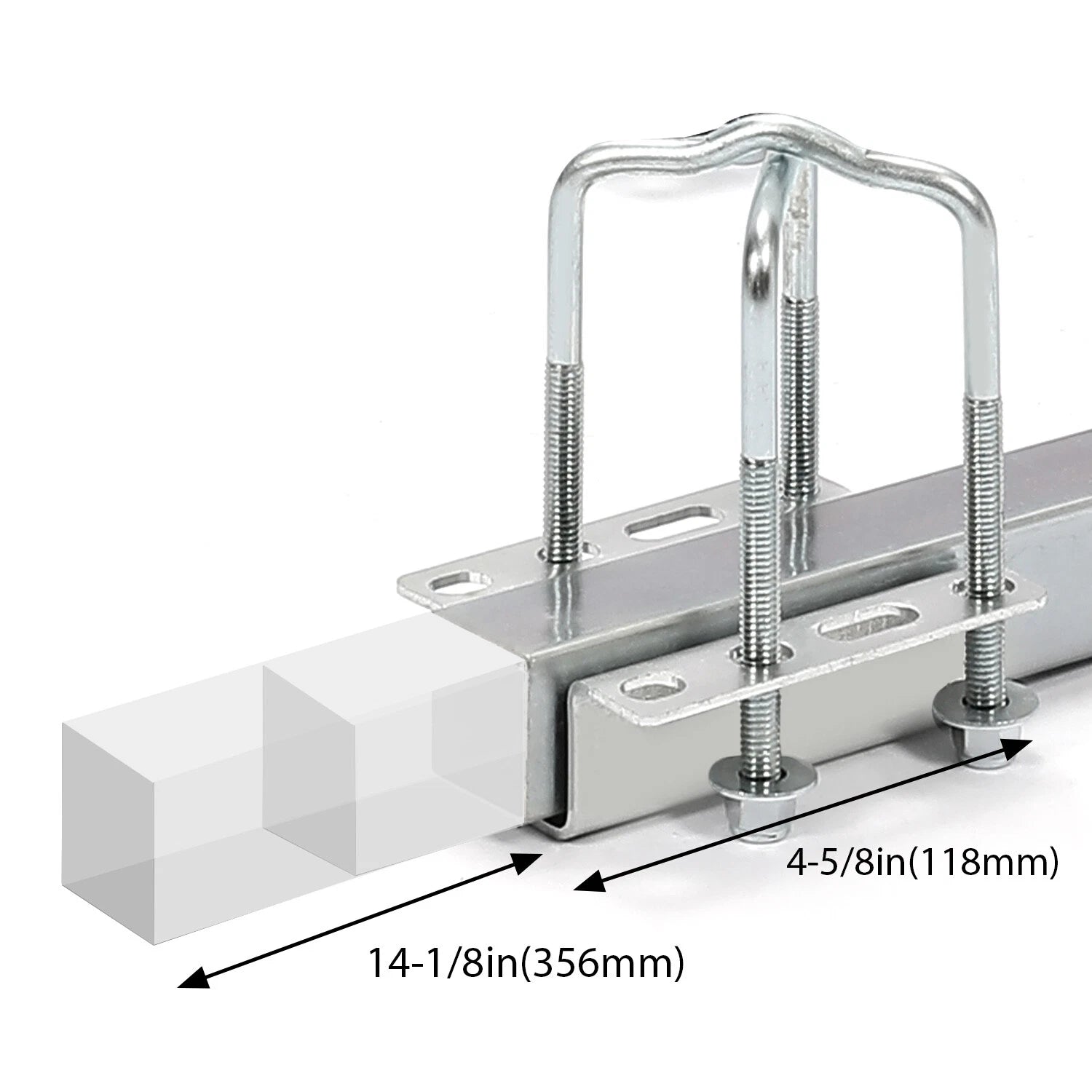 Set of 2 Zinc-Plated Guide On Posts for Boat Trailer (40")