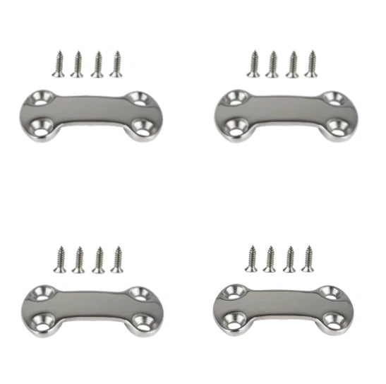 Cam Buckle Tie Down Plate for Marine Use (316 Stainless Steel, 25mm)