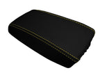 Carbon Fiber Console Lid Cover for Chevrolet Camaro (1997–2002) Yellow Stitch