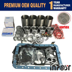 Overhaul Rebuild Kit for Kubota Bobcat S130 S150 S160 (V2203 V2203E V2203M-DI)