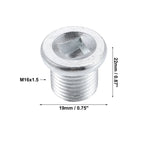 M16x1.5 Engine Oil Drain Plug Screws (4 Pcs) with Gaskets for Nissan