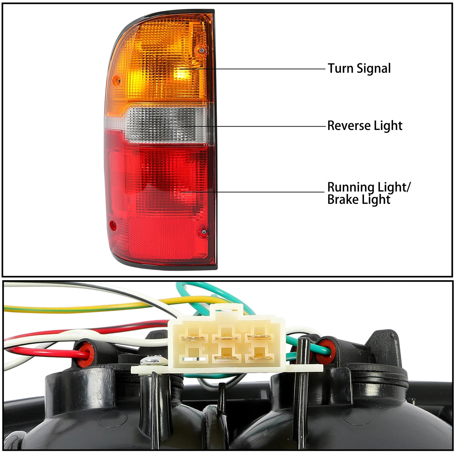 Left Side Tail Light with Bulb for Toyota Tacoma (1995–2000) #TO2800116