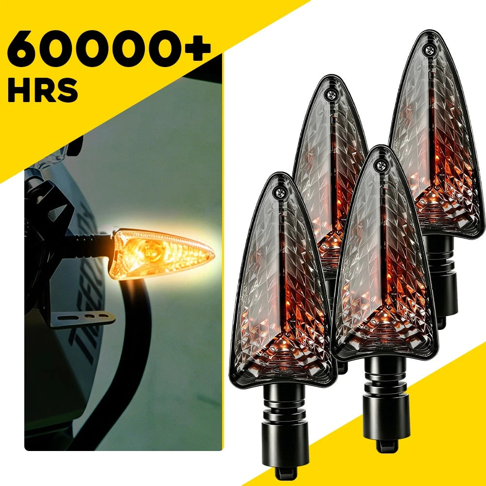 4X Smoke Lens Turn Signal Light for Triumph Daytona 675 (2006–2017)