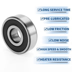6302VV Deep Groove Ball Bearing for Scooter Skateboard Wheel (15x42x13mm)