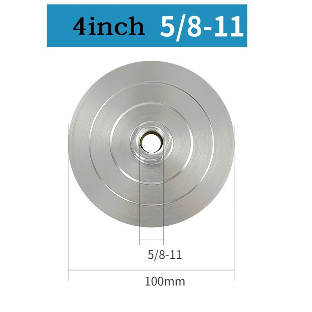 4 Inch Aluminum Base Backing Plate for Polishing Pads (M14/M10/M16 Threads)