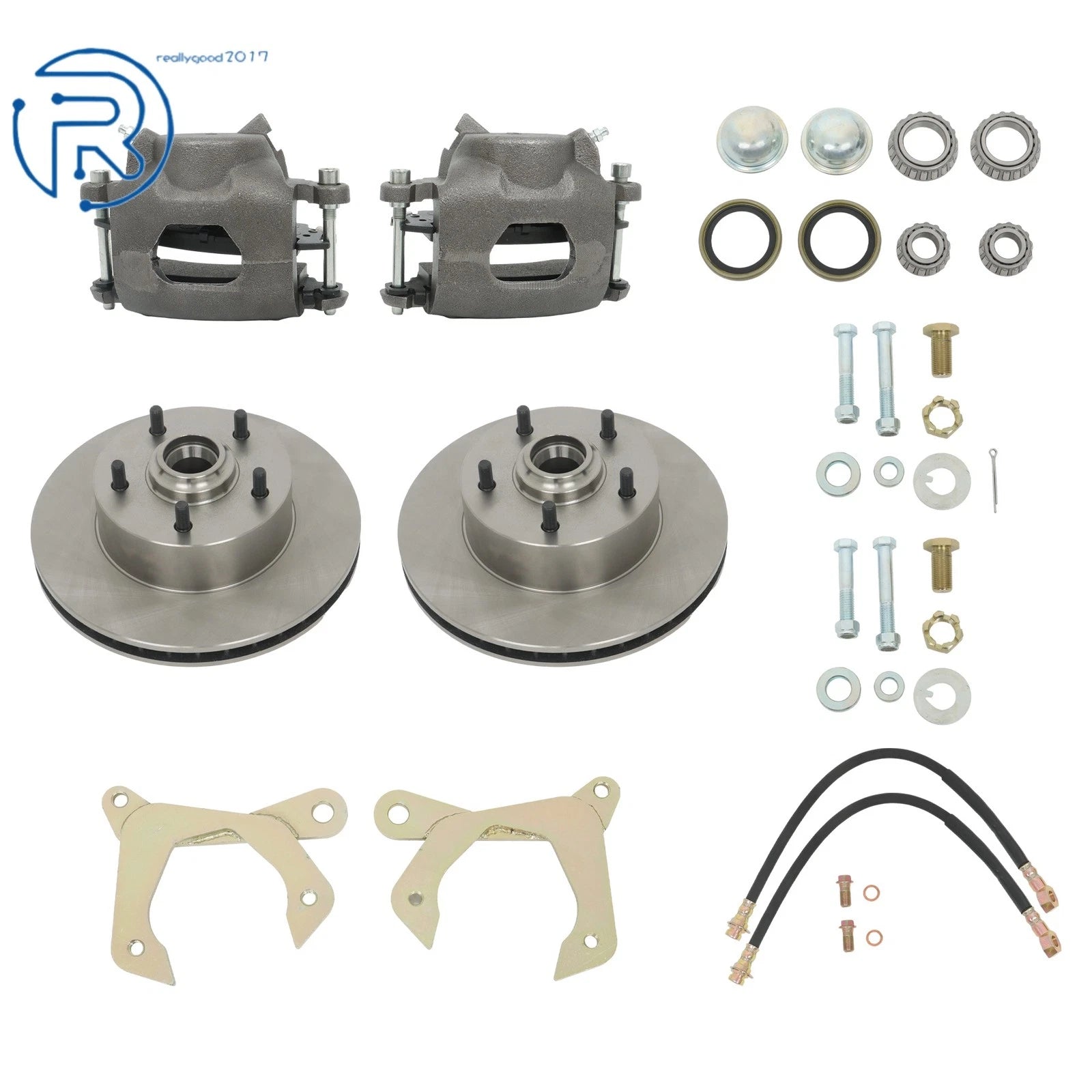 Brake Disc Rotor Kit with Calipers for Chevrolet 1955-1957