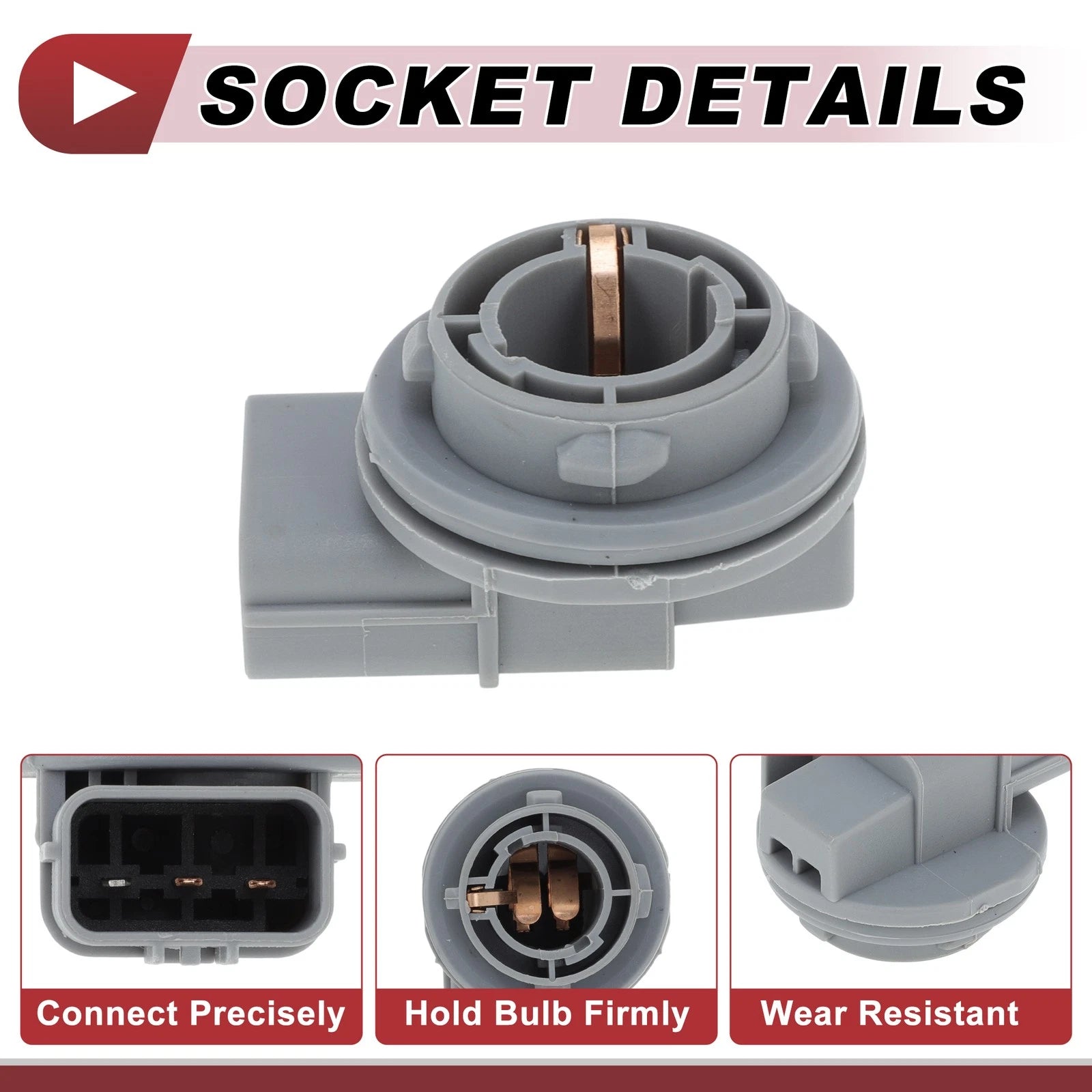 Turn Signal Light Socket for Kia Forte (2019–2021) No. 92164M7000 3 Pin