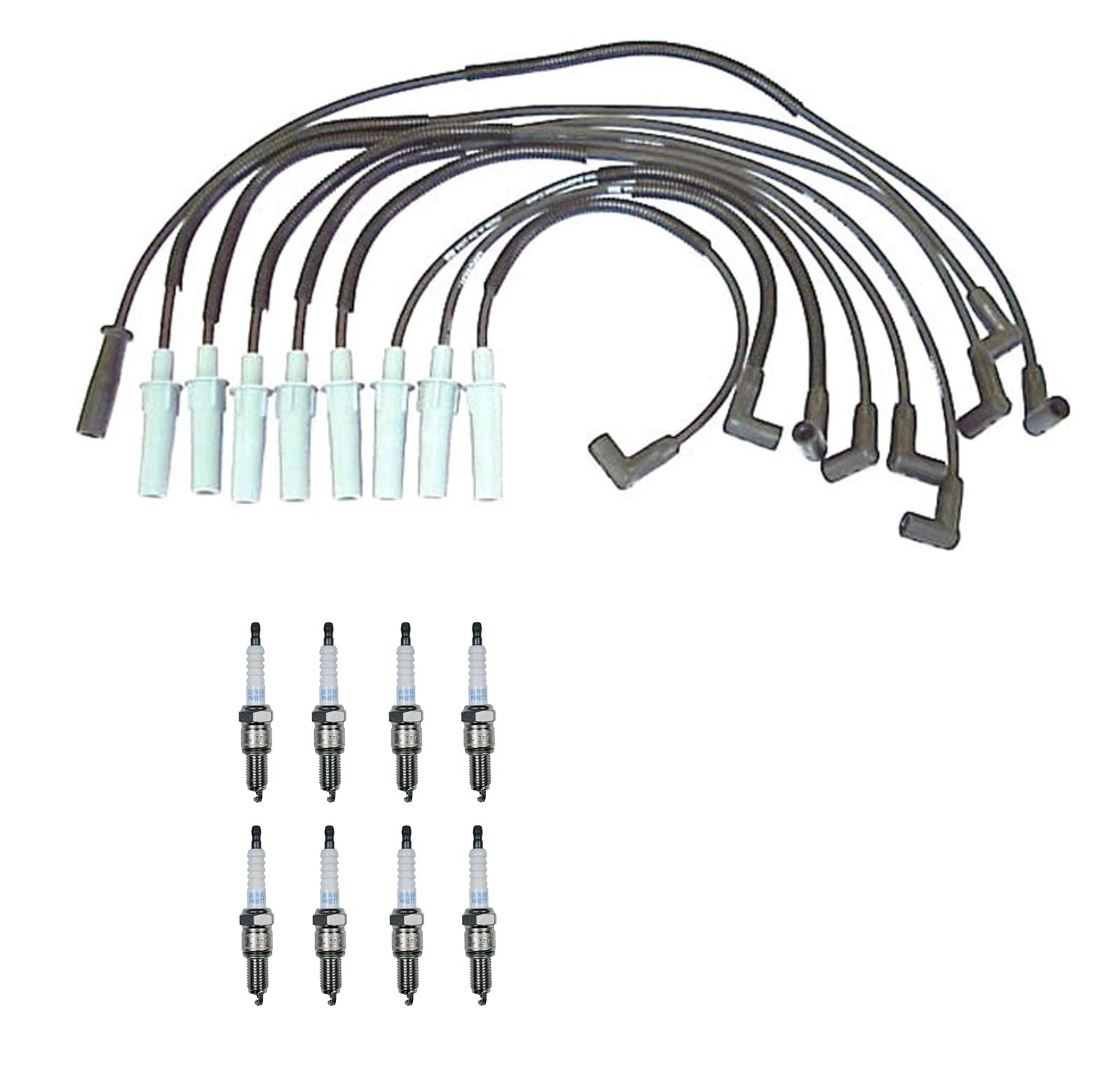 Denso Wire Set & 8 Platinum TT Spark Plugs Kit for Dodge 5.9 V8 (1994–2003)