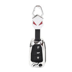 Silver 3-Button Key Fob Case Shell Cover for Audi A8 Quattro (2006-2010)
