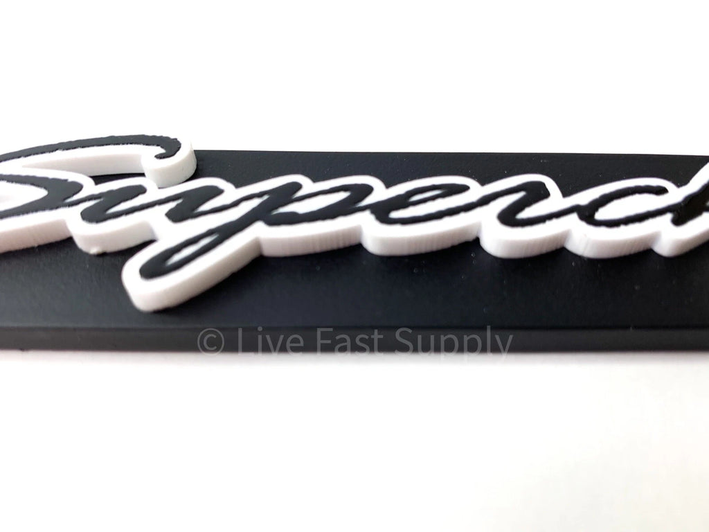 Matte Black Premium License Plate Frame with White Outline for Universal Fit (—–—)