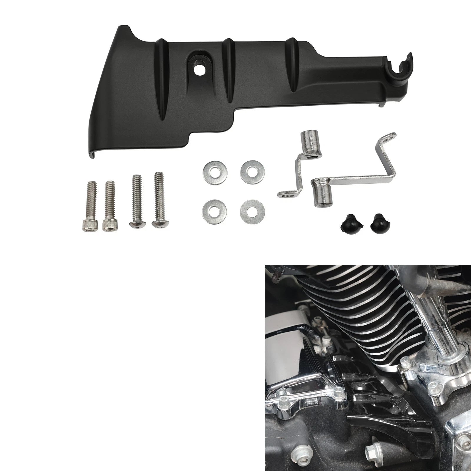 Rear Cylinder Engine Base Cover Trim for Harley Touring (2009–2016) Black