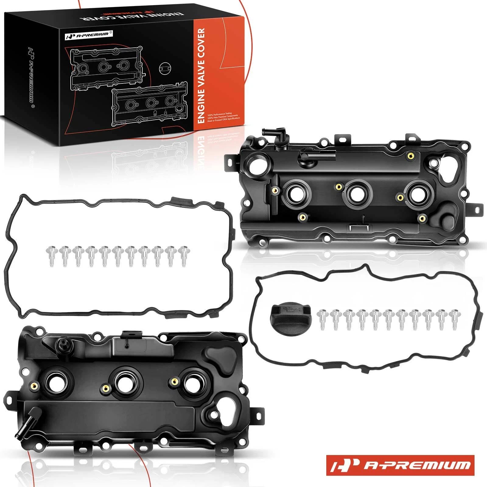 2X Engine Valve Cover with Gasket for Nissan Murano Quest (2009–2014)