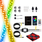 2X 2FT RGB LED Whip Lights for Polaris RZR