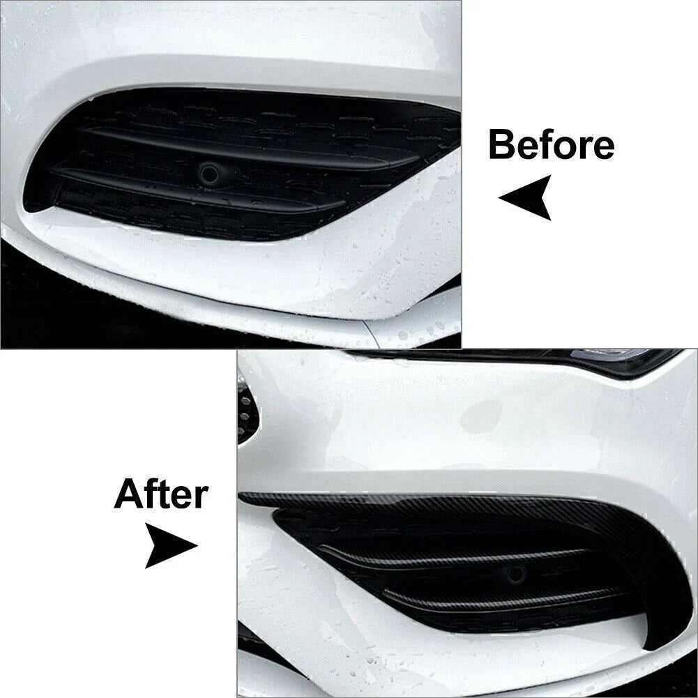 Front Fog Light Cover Trim for Mercedes Benz CLA C118 (2021-2023) Black