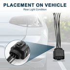 Rear Light Wiring Harness Plug for Audi TT Mk 2 (2006–2012) No. 1J0973733 Black