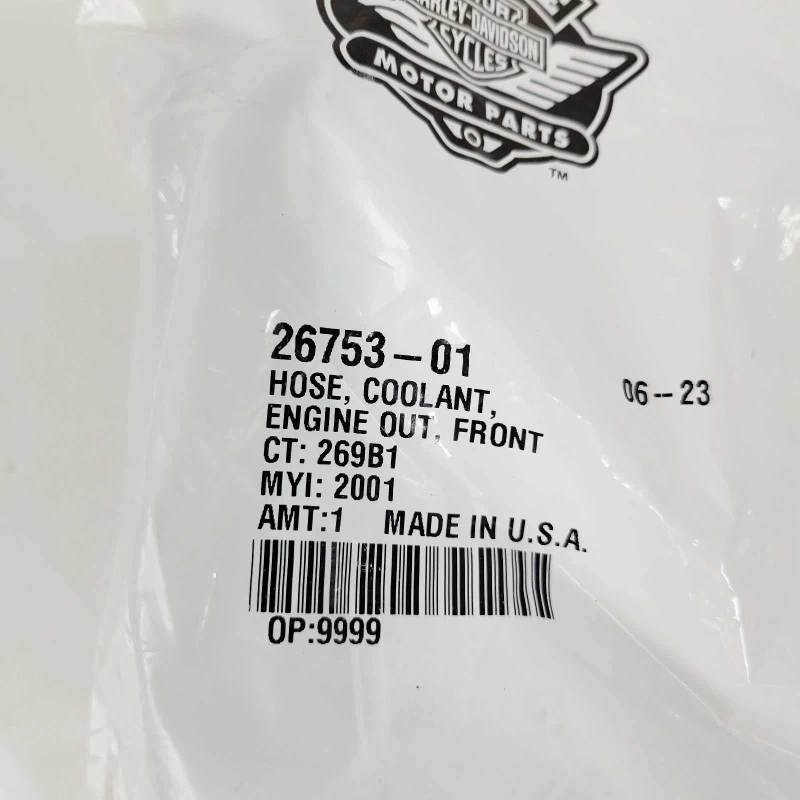 Coolant Hose for Harley Davidson V Rod (2002–2017) 26753-01