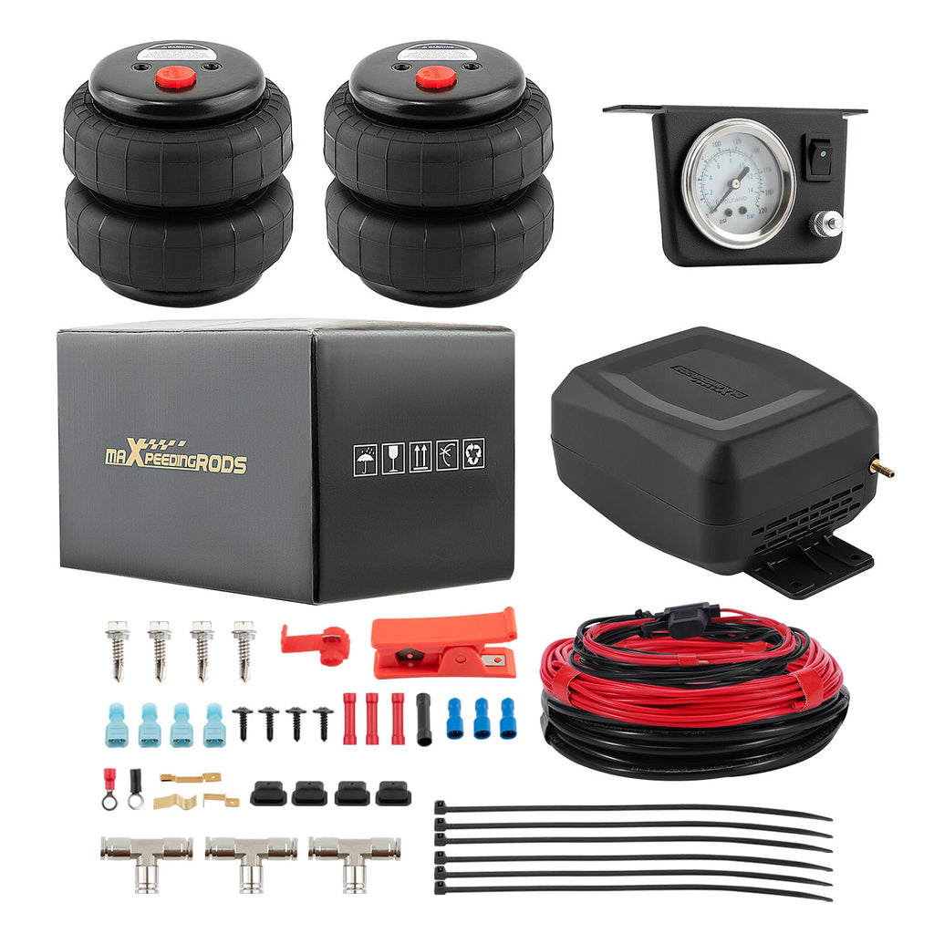 Air Controller Compressor Kit + Suspension Bag Kit for Dodge Ram 1500 2500 3500 (2002–2023)