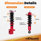 Coilovers Lowering Kit for Toyota Corolla (2003-2008)