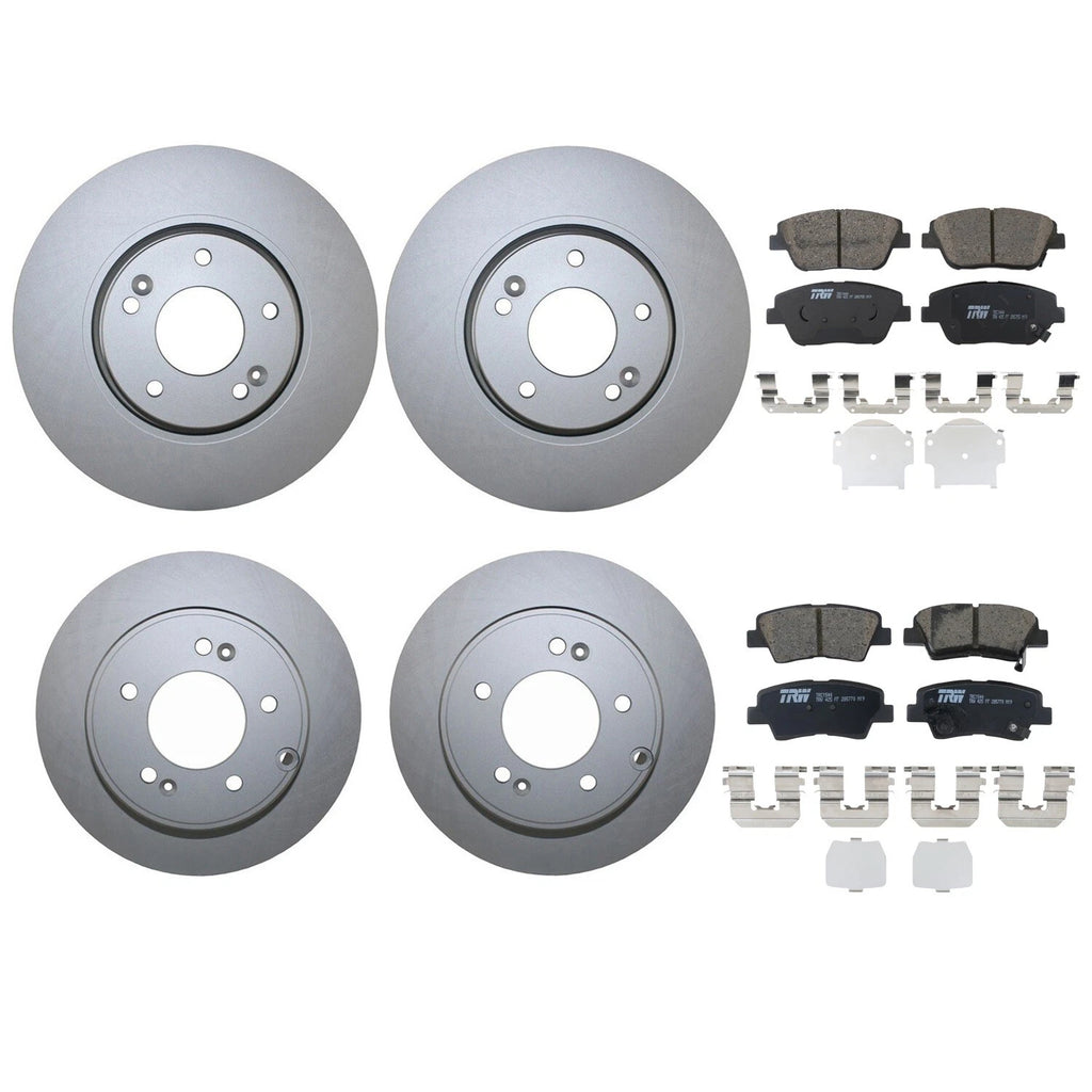 Front Rear Brake Kit Disc Rotors TRW Pro Ceramic Pads for Kia Optima (2011–2015)