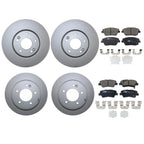 Front Rear Brake Kit Disc Rotors TRW Pro Ceramic Pads for Kia Optima (2011–2015)