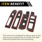 Set of 1 Carbon Fiber Front Door Window Switch Trim for Toyota Tacoma (2024)