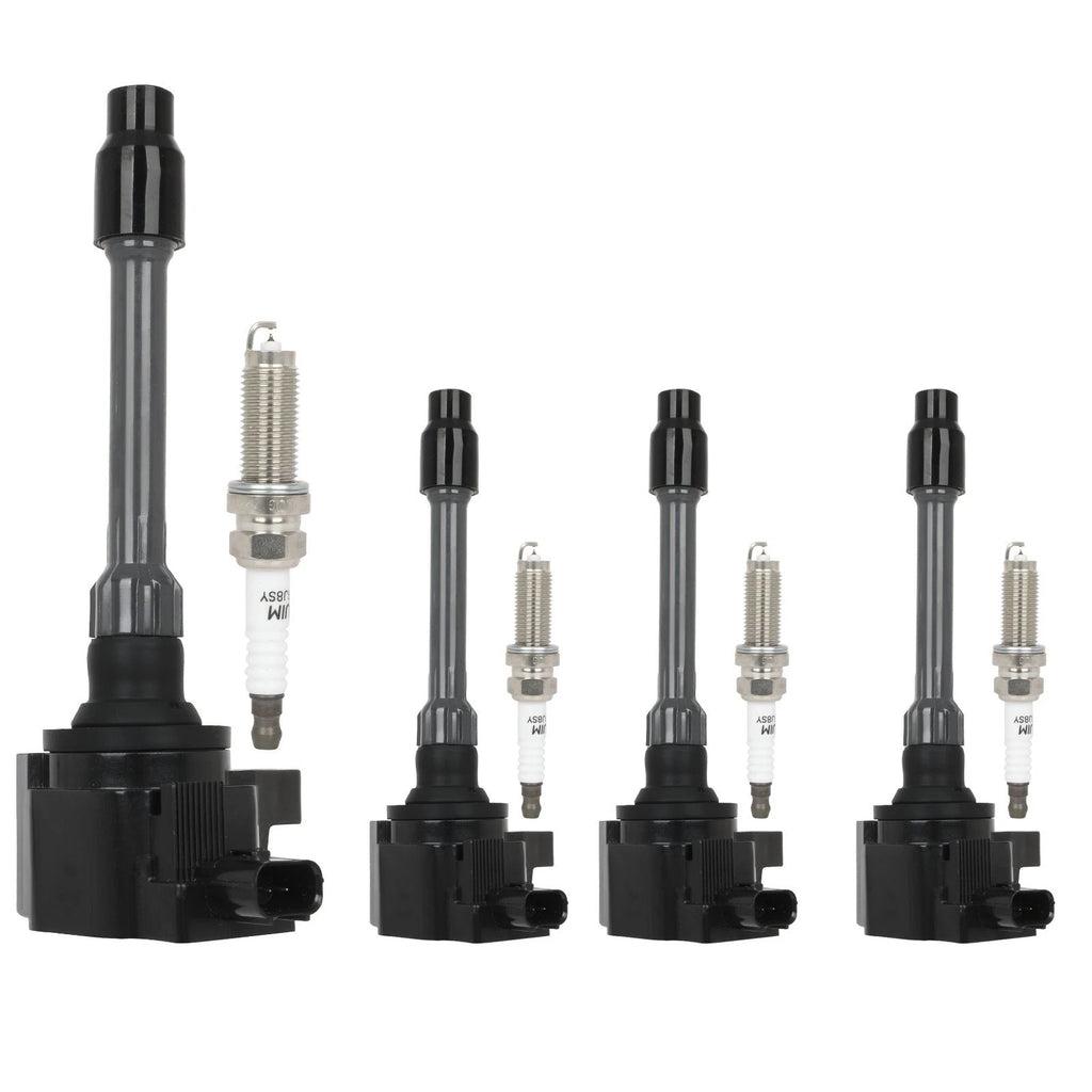 Set of 4 Ignition Coils & 4 Spark Plugs for Honda Civic CR-V L4 1.5L (2017–2020)