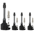 Set of 4 Ignition Coils & 4 Spark Plugs for Honda Civic CR-V L4 1.5L (2017–2020)