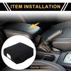 Center Console Lid Armrest Cover for Ford F-150 (2015–2020) Soft Foam Black