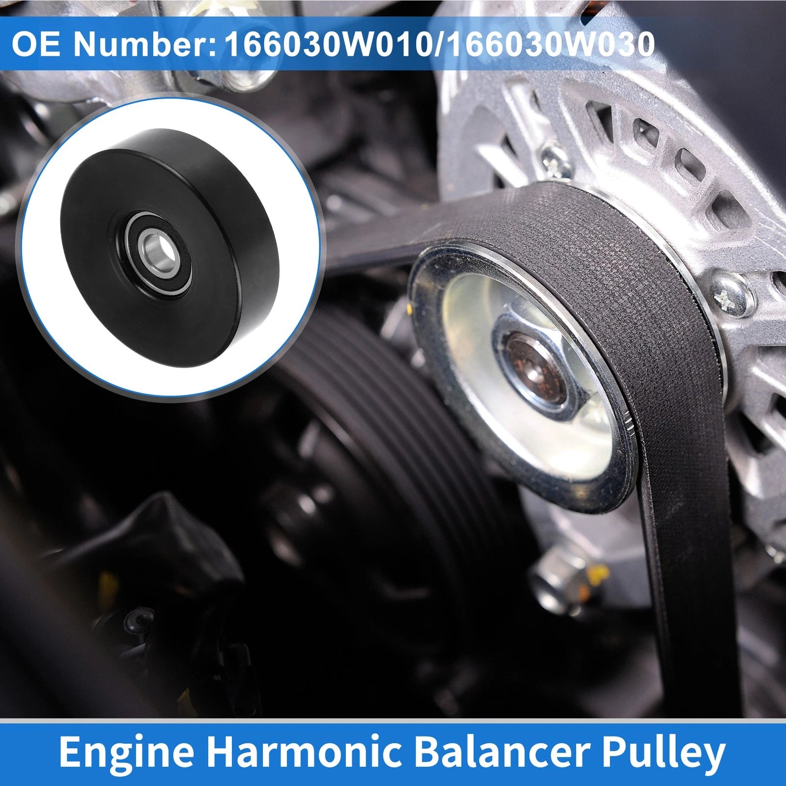 Drive Belt Idler Pulley for Toyota Sequoia (2001–2005) No. 166030W010/166030W030